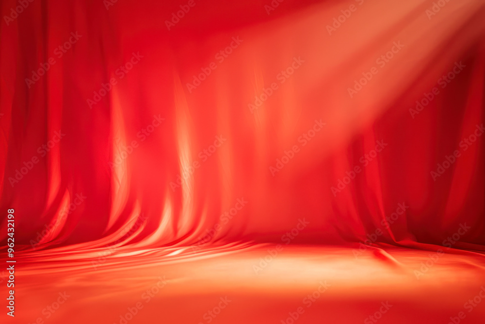 Fototapete abstract red studio background for product presentation. background for display product.