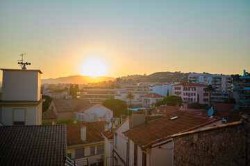 Fototapeta premium Sunset over Cannes - France