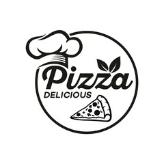 pizza logo vector illustration design