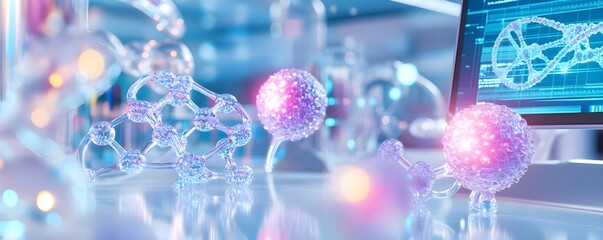 Fototapeta premium Molecular Structure Research Science Lab