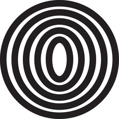 Oval line with blending circle shape, template, logo, frame