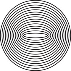 Oval line with blending circle shape, template, logo, frame