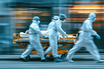 Immediate response: emergency medical doctors provide critical urgency care in , ensuring swift, effective treatment for patients in need of urgent medical attention, life-saving interventions.