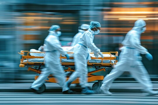 Immediate response: emergency medical doctors provide critical urgency care in , ensuring swift, effective treatment for patients in need of urgent medical attention, life-saving interventions.