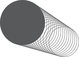 Circle frame flowing dynamic out line. Design element technology concept