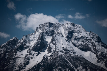 snow covered mountains