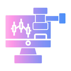market bidding Gradient icon