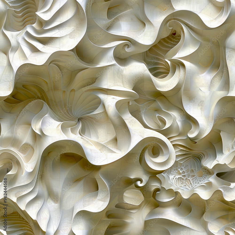 Poster an elegant display of swirling textures and intricate patterns, showcasing a creative design that co
