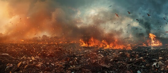 Fototapeta premium After Burn Of Garbage