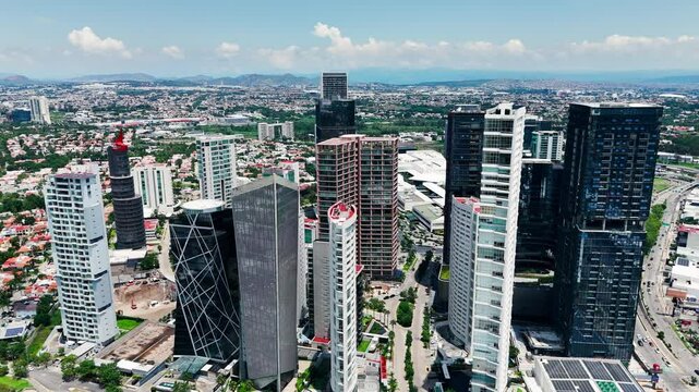 Skyscrapers in Guadalajara, Jalisco. Mexico. Business District