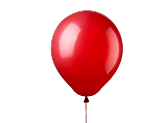 Isolated colorful red latex balloon