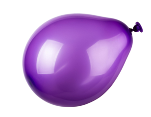 Isolated colorful purple latex balloon