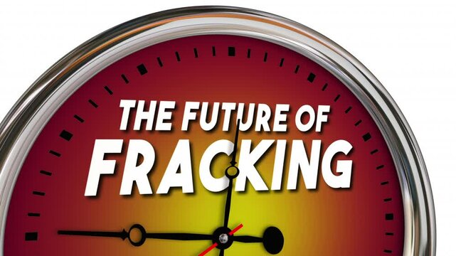 The Future of Fracking Fossil Fuels Drilling Extraction Gas Oil Clock 3d Animation