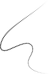 Line dotted halftone waves. Creative shape element