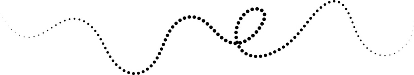 Line dotted halftone waves. Creative shape element