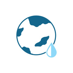 Water drop and earth