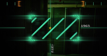 Image of digital data processing over computer servers