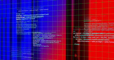 Image of digital data processing over computer servers