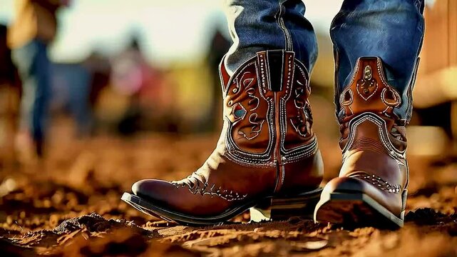 a pair of cowboy boots