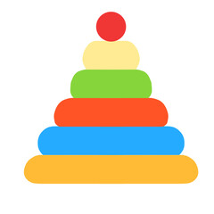 Colorful toy pyramid illustration