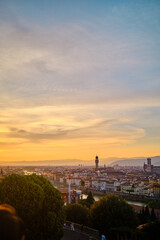 Obraz premium Sunset over the city of Firenze Italy