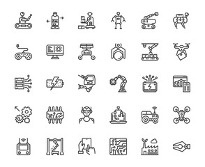Robot icon set