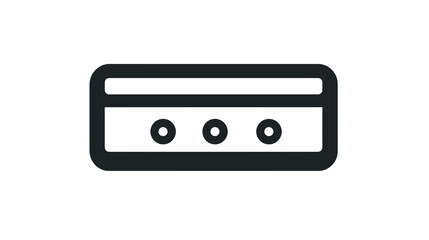 Fototapeta premium This design showcases a minimalistic vector graphic that illustrates a linear interface characterized by three evenly spaced circles, perfect for various applications