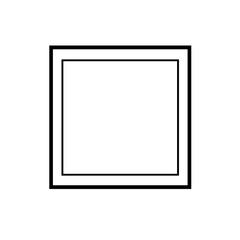 The design showcases a basic square outline, emphasizing simplicity and creating a versatile icon suitable for various digital and print applications