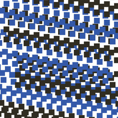 The texture imitates colored pixel art or coating.