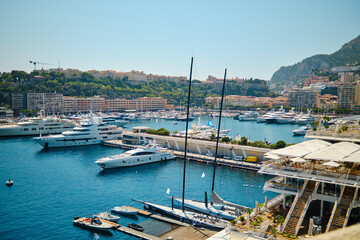 Yacht club Monaco at summer