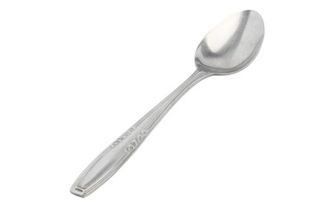 Silver spoon on transparent background png