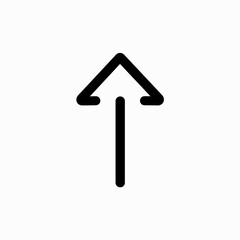 A sleek vector illustration featuring a simple line arrow pointing upwards, commonly used for navigation, guidance, or as a design element in user interfaces