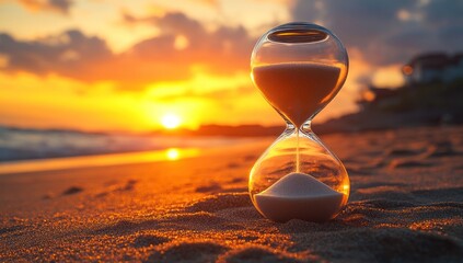 Hourglass at Sunset