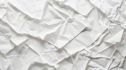 Obraz premium Abstract Crumpled White Paper Texture