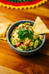nachos with guacamole