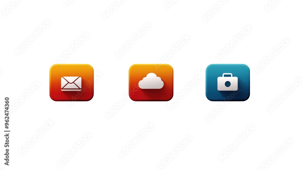 Poster the three icons are for email, cloud storage, and a briefcase