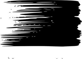 Black Brush strokes isolated on white background. Brush strokes grunge background. Vector brush stroke texture. Black ink, paint splatter.