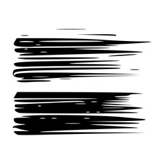 Black Brush strokes isolated on white background. Brush strokes grunge background. Vector brush stroke texture. Black ink, paint splatter.