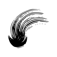 Black Brush strokes isolated on white background. Brush strokes grunge background. Vector brush stroke texture. Black ink, paint splatter.