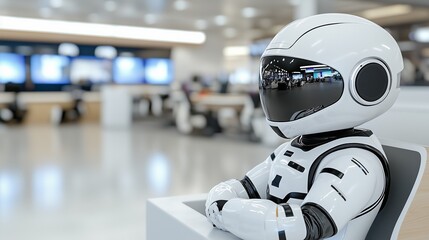 AI-driven chatbot providing customer support with real-time language translation seamless communication and efficient problem-solving. Copy space. AI generated