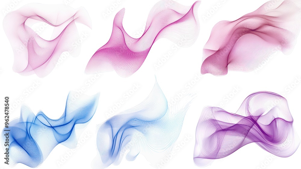Aufkleber a series of colorful, wavy lines that appear to be a type of abstract art