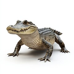 Obraz premium A baby alligator is standing on its hind legs