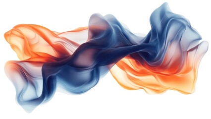 Fototapeta premium A blue and orange fabric with a wave pattern