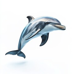 Fototapeta premium A dolphin is leaping out of the water