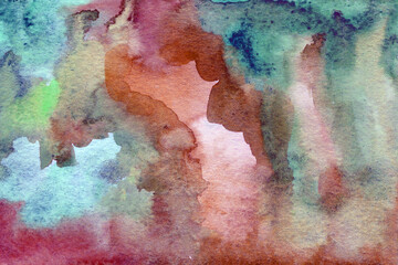 Fototapeta premium Purple green watercolor paper background texture