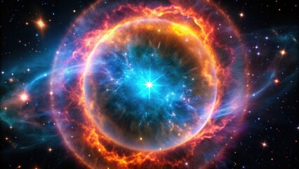 A mesmerizing view of a planetary nebula showcasing cosmic elegance, Nebula, Space, Astronomy, Galaxy, Universe, Celestial