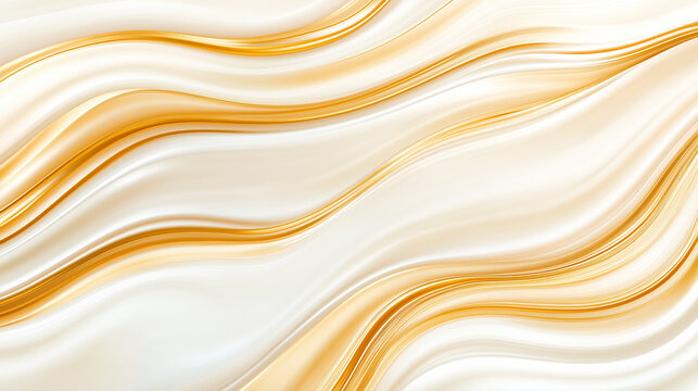Elegant Gold and Cream Flowing Abstract Waves background in marble texture. cream marble textures interlaced with shimmering gold veins. luxury wall paper, backdrop. 