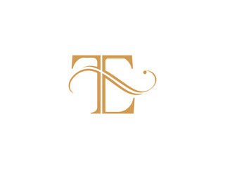 e t et te initial logo design vector, ET, TE Logo Monogram Design