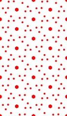 Red circle seamless pattern on white background
