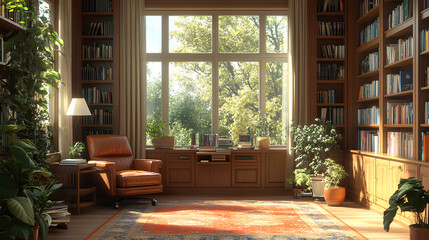 Obraz premium study room with a minimalist impression